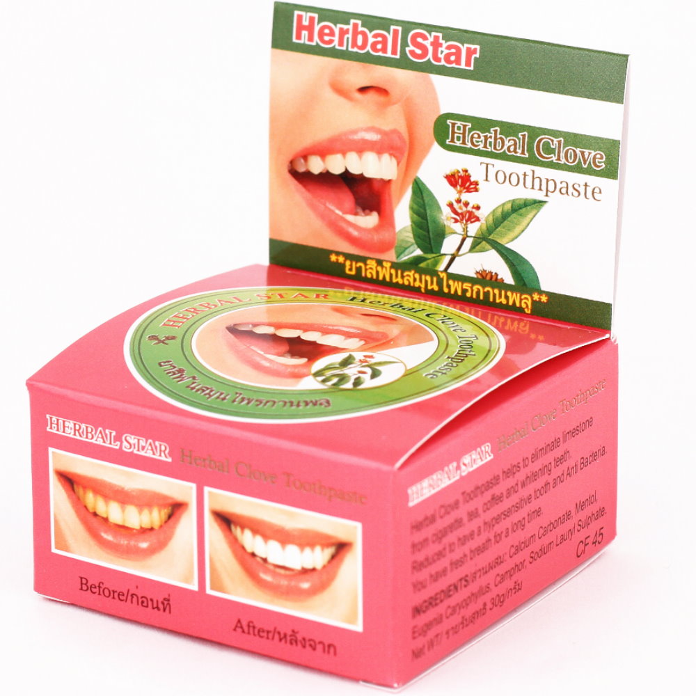 Herbal clove toothpaste